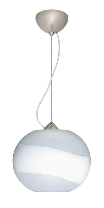 Besa 1KX-477699-LED-SN One Light Pendant, Satin Nickel
