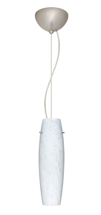 Besa 1KX-489719-LED-SN One Light Pendant, Satin Nickel