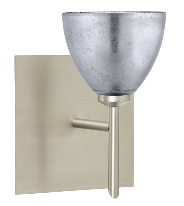 Besa 1SW-1758SF-SN-SQ One Light Wall Sconce, Satin Nickel