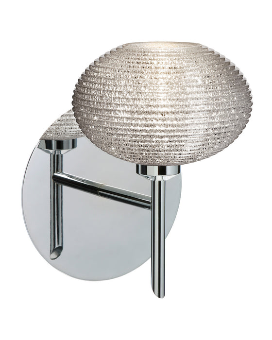 Besa 1SW-5612GL-CR One Light Wall Sconce, Chrome