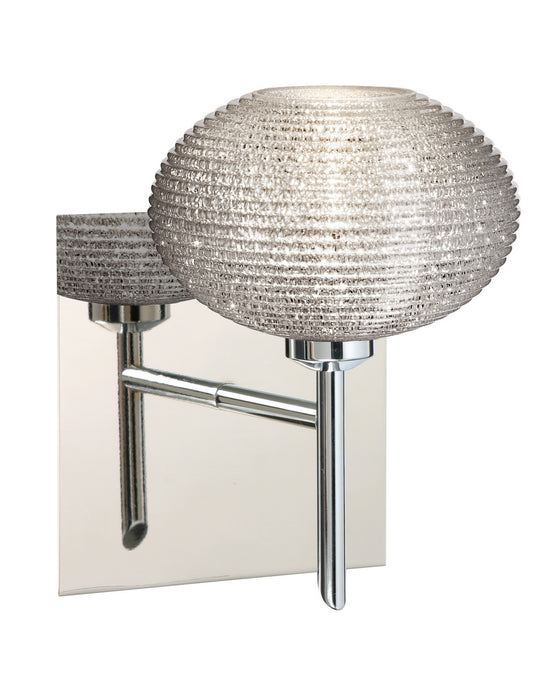 Besa 1SW-5612GL-CR-SQ One Light Wall Sconce, Chrome