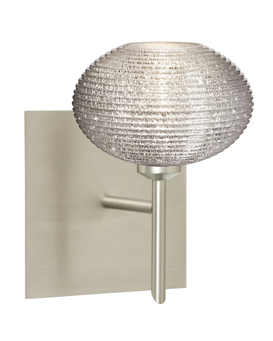 Besa 1SW-5612GL-SN-SQ One Light Wall Sconce, Satin Nickel