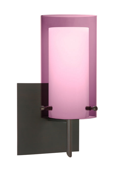 Besa 1SW-A44007-BR-SQ One Light Wall Sconce, Bronze