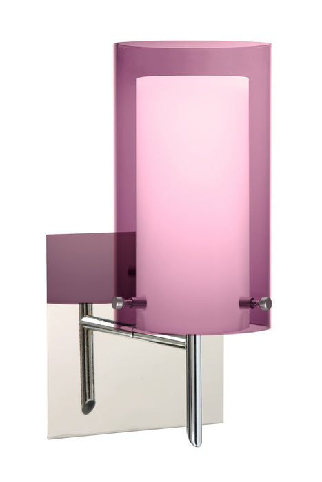 Besa 1SW-A44007-CR-SQ One Light Wall Sconce, Chrome