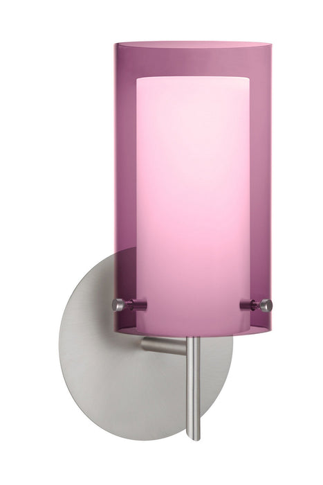 Besa 1SW-A44007-SN One Light Wall Sconce, Satin Nickel