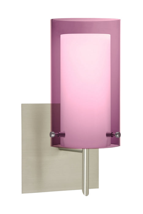 Besa 1SW-A44007-SN-SQ One Light Wall Sconce, Satin Nickel