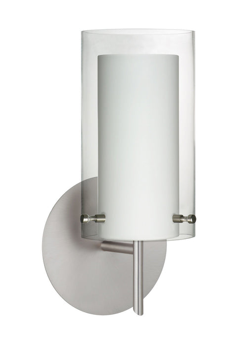 Besa 1SW-C44007-SN One Light Wall Sconce, Satin Nickel