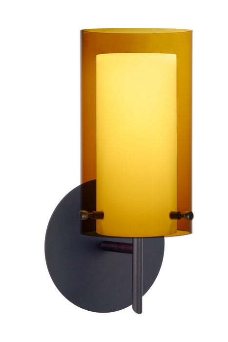 Besa 1SW-G44007-BR One Light Wall Sconce, Bronze