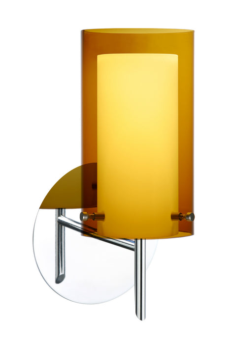 Besa 1SW-G44007-CR One Light Wall Sconce, Chrome