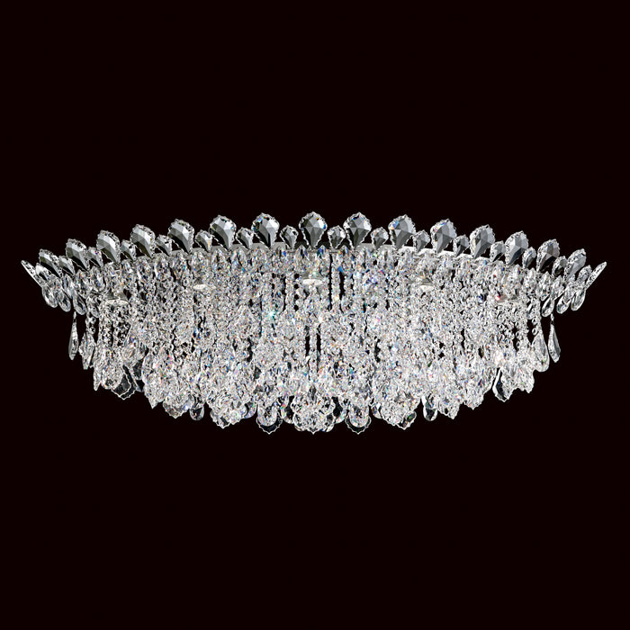 Schonbek TR4801N-401H Eight Light Flush Mount, Polished Stainless Steel