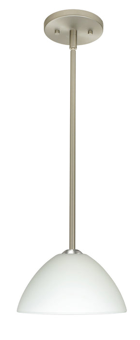 Besa 1TT-420107-LED-SN One Light Pendant, Satin Nickel