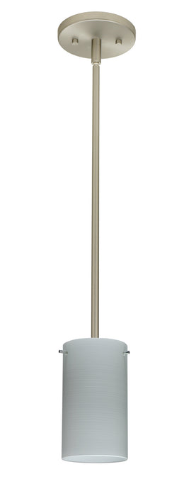Besa 1TT-4404KR-SN One Light Pendant, Satin Nickel