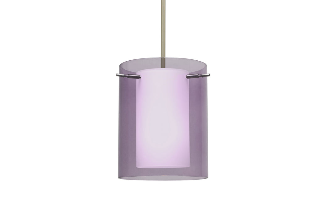 Besa 1TT-A00607-LED-SN One Light Pendant, Satin Nickel