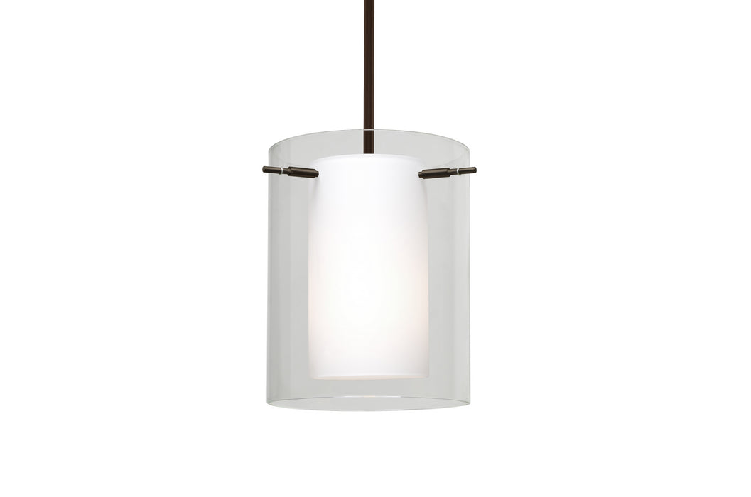 Besa 1TT-C00607-LED-BR One Light Pendant, Bronze