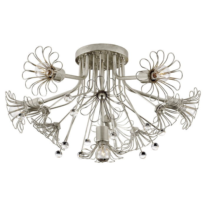 Visual Comfort Signature KS 4311BSL Six Light Flush Mount, Burnished Silver Leaf