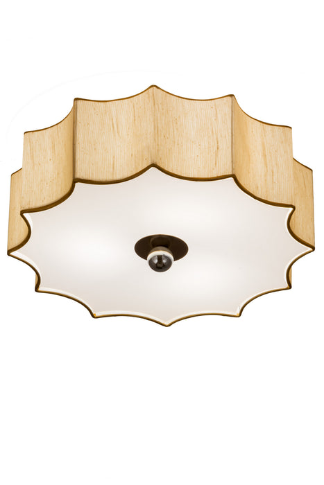 Meyda Tiffany 168954 Three Light Flushmount, Antique Brass
