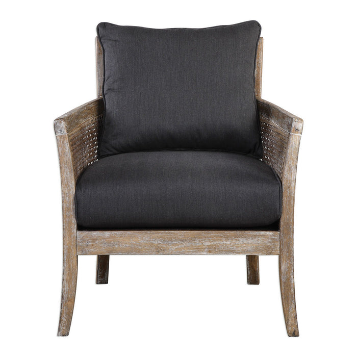 Uttermost 23366 Arm Chair, Dark Gray