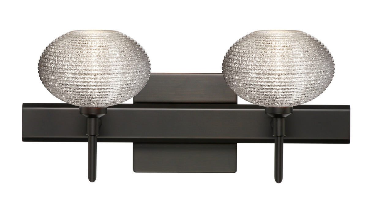 Besa 2SW-5612GL-BR-SQ Wall Sconce, Bronze