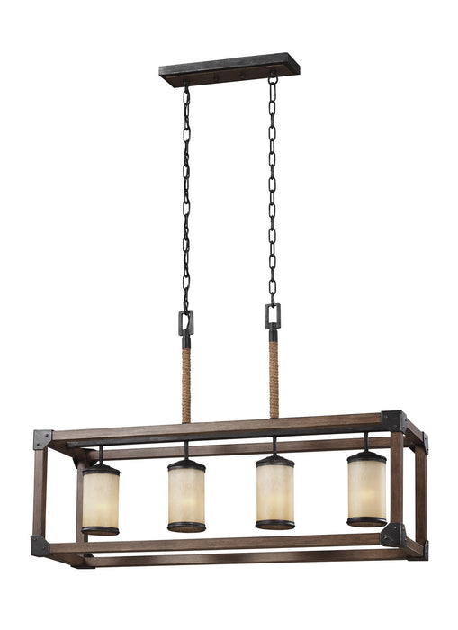 Generation Lighting 6613304EN3-846 Four Light Island Pendant, Stardust