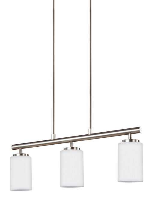 Generation Lighting 66160-962 Three Light Island Pendant, Brushed Nickel
