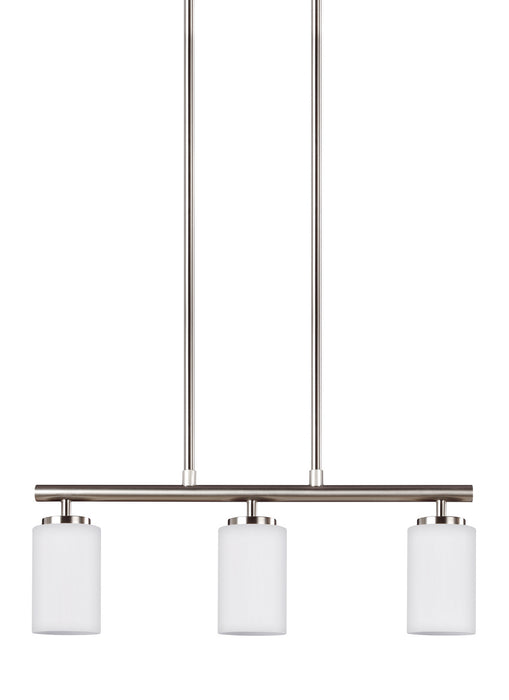 Generation Lighting 66160-962 Three Light Island Pendant, Brushed Nickel