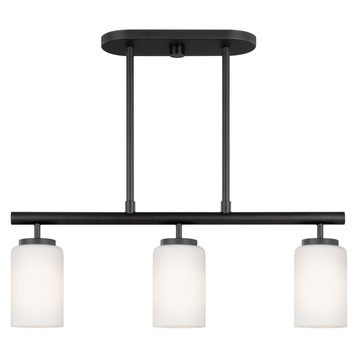 Generation Lighting 66160EN3-112 Three Light Island Pendant, Midnight Black