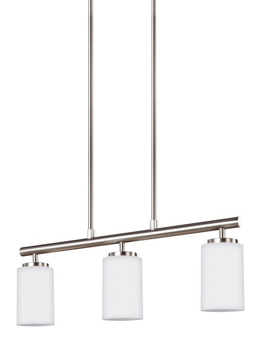 Generation Lighting 66160EN3-962 Three Light Island Pendant, Brushed Nickel