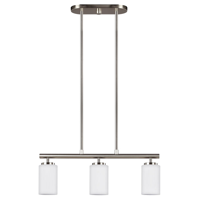 Generation Lighting 66160EN3-962 Three Light Island Pendant, Brushed Nickel