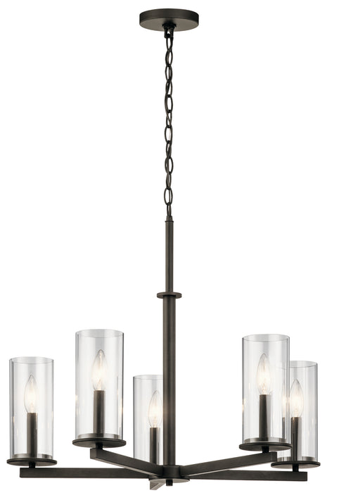 Kichler 43999OZ Five Light Chandelier, Olde Bronze