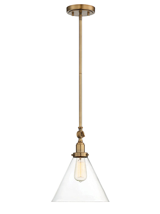 Savoy House 7-9132-1-322 One Light Pendant, Warm Brass