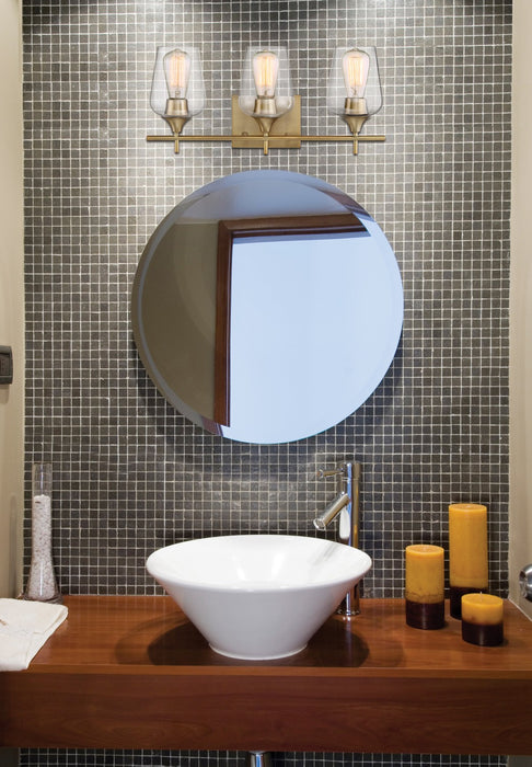 Savoy House 8-4030-3-322 Three Light Bath Bar, Warm Brass