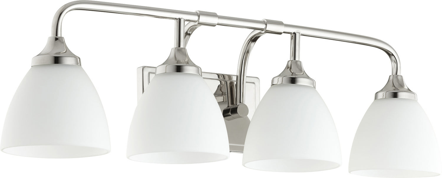 Quorum 5059-4-62 Four Light Vanity, Polished Nickel