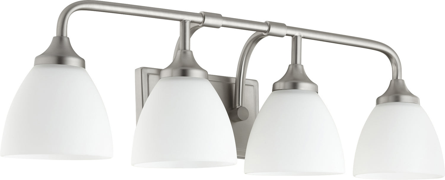 Quorum 5059-4-65 Four Light Vanity, Satin Nickel