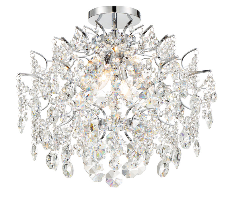 Minka-Lavery 3156-77 Four Light Chandelier, Chrome