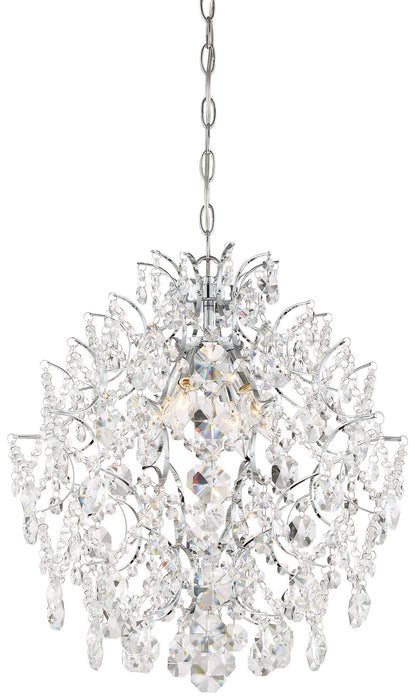 Minka-Lavery 3156-77 Four Light Chandelier, Chrome