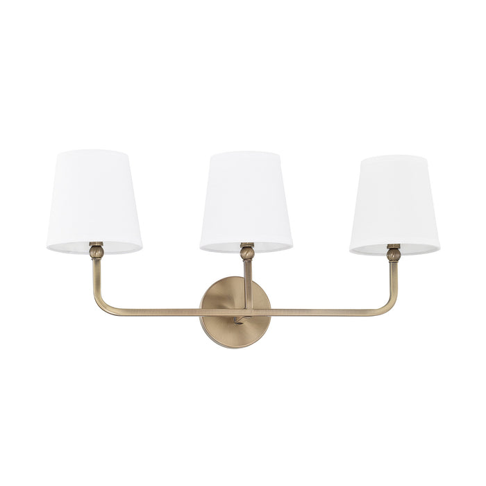 Capital Lighting 119331AD-674 Three Light Vanity, Aged Brass