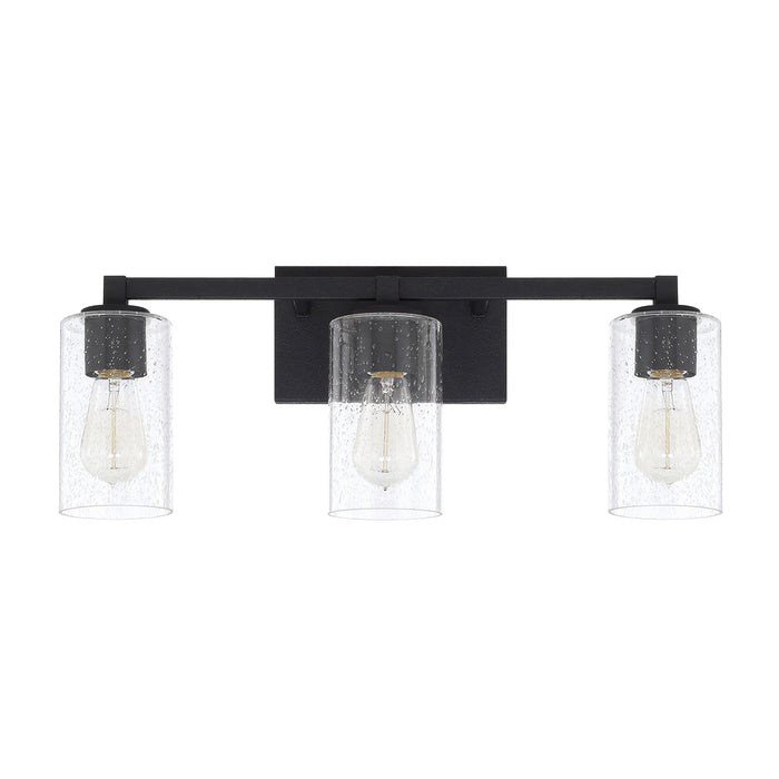 Capital Lighting 119831BI-435 Three Light Vanity, Black Iron