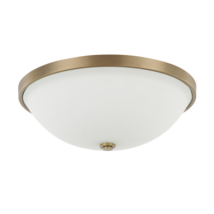 Capital Lighting 2325AD-SW Three Light Flush Mount, Aged Brass