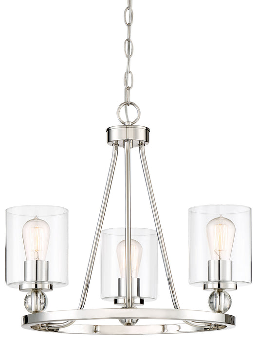Minka-Lavery 3077-613 Three Light Chandelier, Platinum