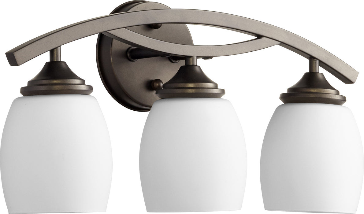 Quorum 5030-3-86 Three Light Vanity, Oiled Bronze