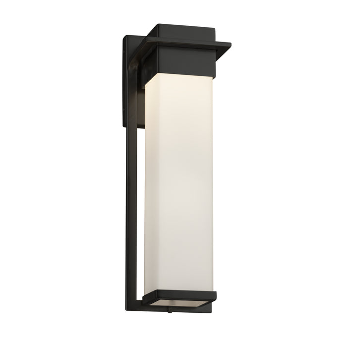 Justice Designs FSN-7544W-OPAL-MBLK LED Outdoor Wall Sconce, Matte Black
