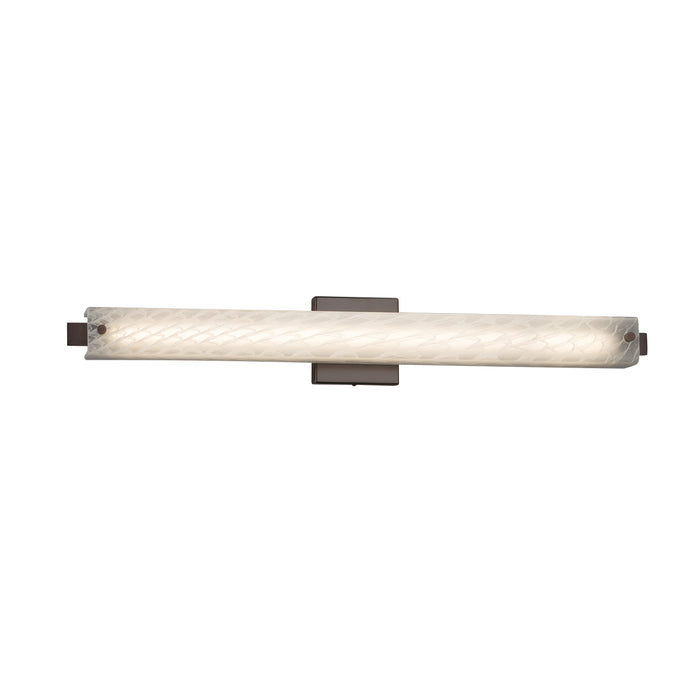 Justice Designs FSN-8685-WEVE-DBRZ LED Linear Bath Bar, Dark Bronze