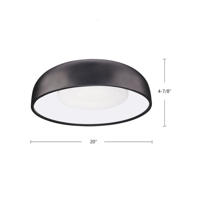 Kuzco Lighting FM13120-BK LED Flush Mount, Black