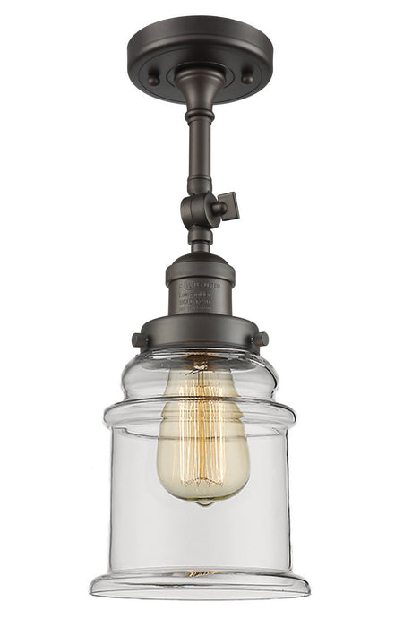 Innovations 201F-OB-G182 One Light Semi-Flush Mount, Oil Rubbed Bronze