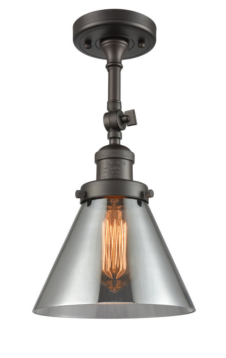 Innovations 201F-OB-G43 One Light Semi-Flush Mount, Oil Rubbed Bronze
