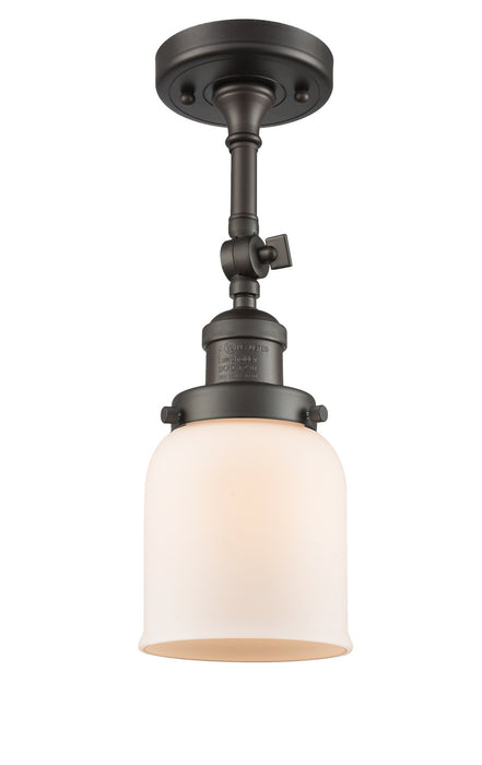 Innovations 201F-OB-G51 One Light Semi-Flush Mount, Oil Rubbed Bronze