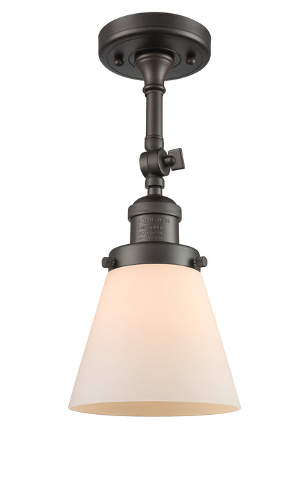 Innovations 201F-OB-G61 One Light Semi-Flush Mount, Oil Rubbed Bronze