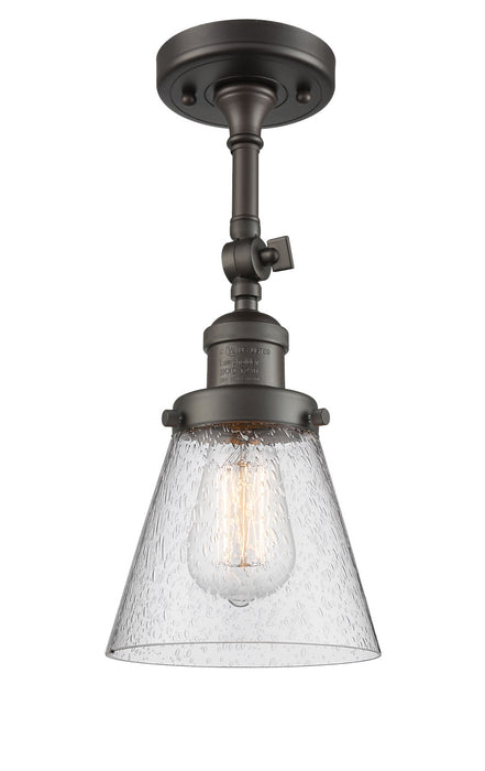 Innovations 201F-OB-G64 One Light Semi-Flush Mount, Oil Rubbed Bronze