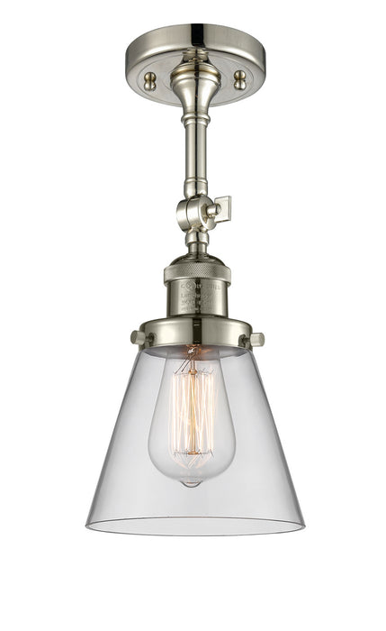 Innovations 201F-PN-G62 One Light Semi-Flush Mount, Polished Nickel