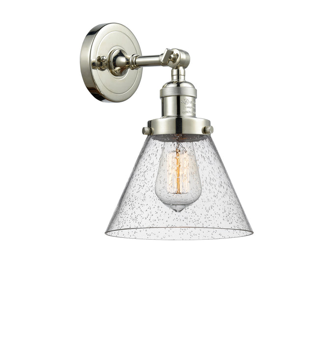 Innovations 203-PN-G44 One Light Wall Sconce, Polished Nickel
